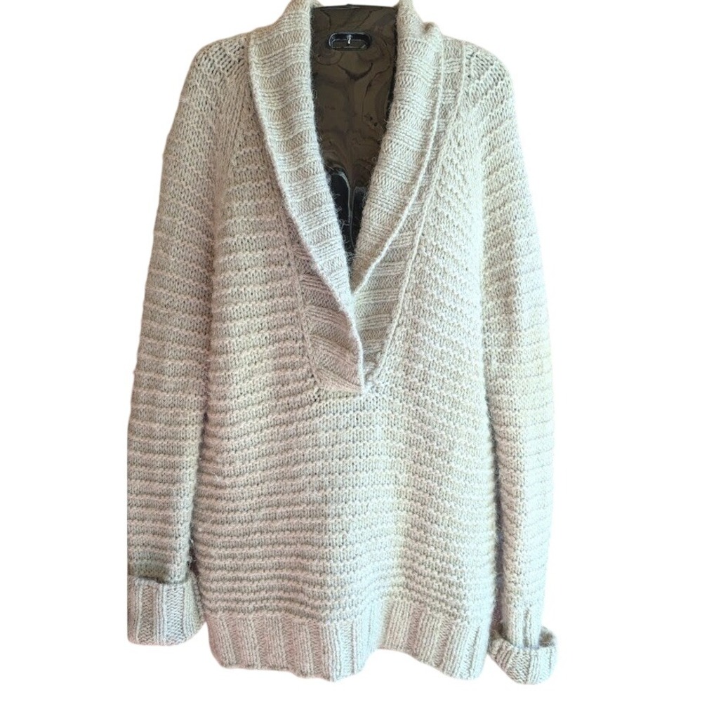 GAP Womens Sweater M Wool Alpaca Blend Chunky Knit Comfy Oversized Lagenlook